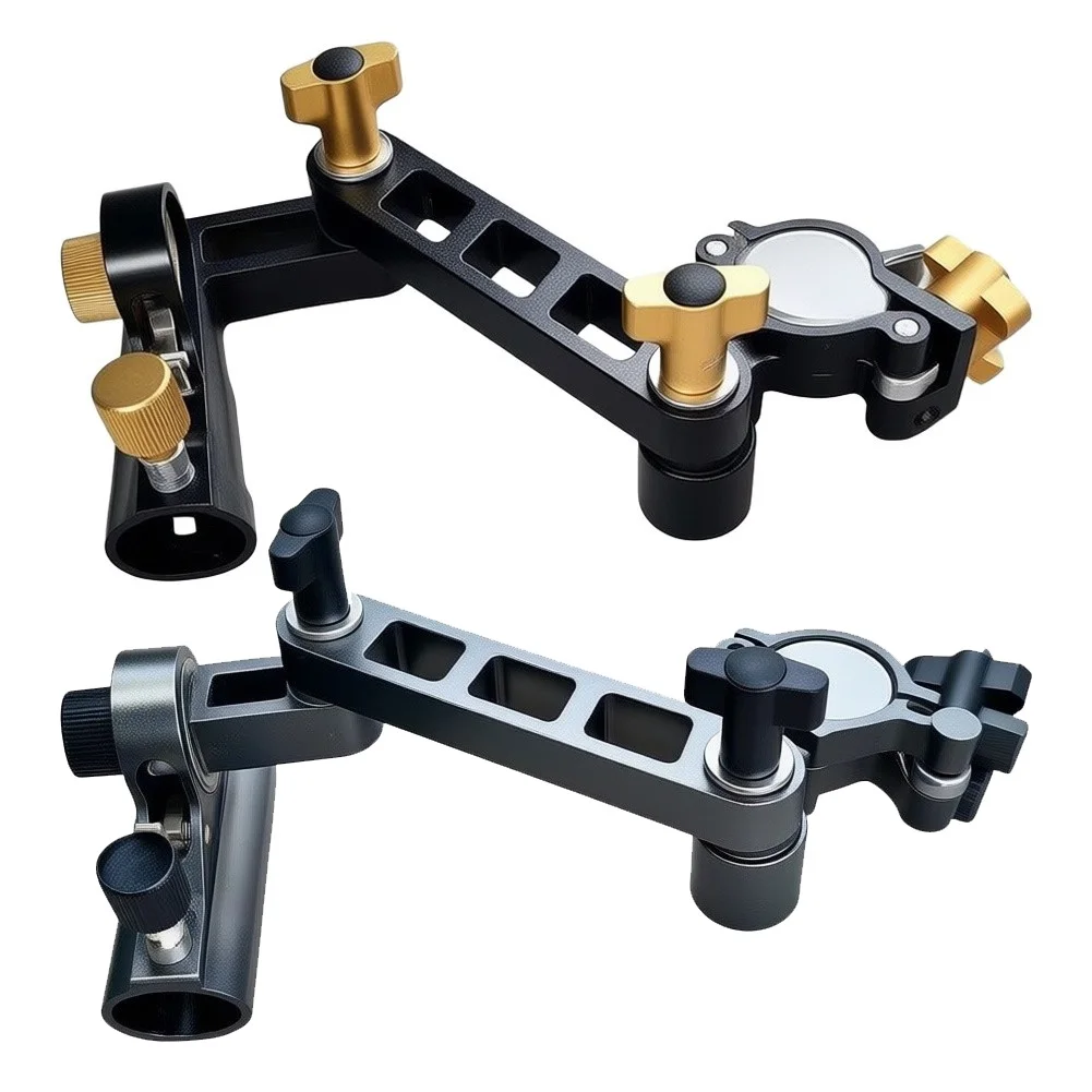 Aluminium Alloy Fishing Rod Holder Bracket with 360 Degree Rotation and Multi-Angle Adjustment for Fishing Chairs 18cm