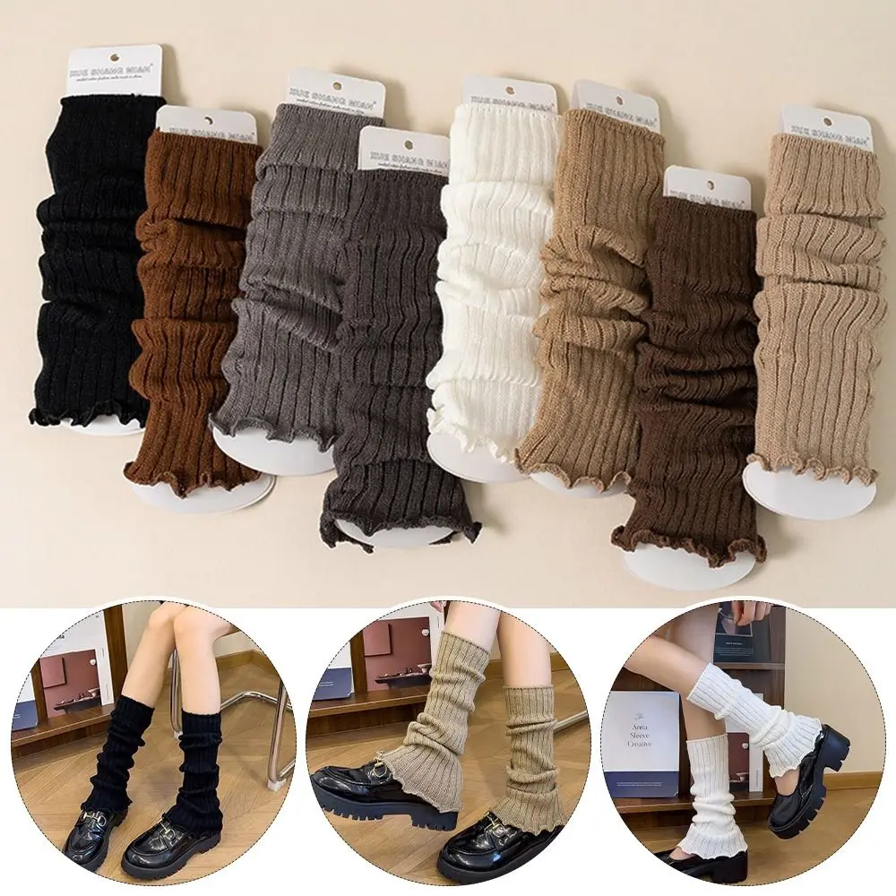 Fashion Knitting Leg Warmers Cute Sweet Lolitas Knitted Socks Boot Socks Women Girls
