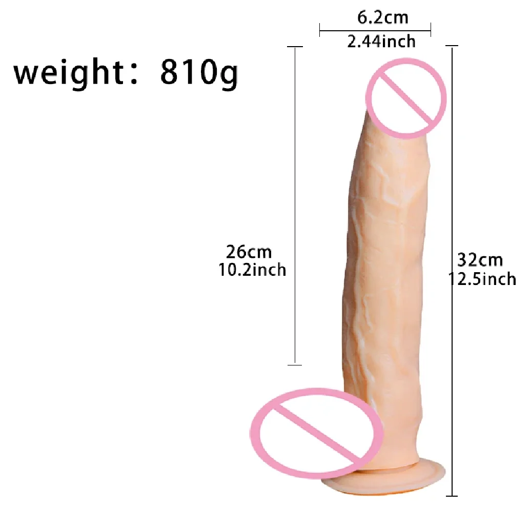 Enorme dildo realistico in silicone da 11 pollici con ventosa Punto G che stimola il giocattolo del sesso del fallo grande per le donne