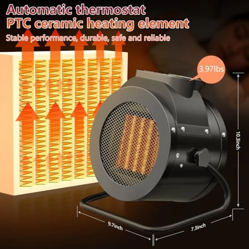 지능형 온도조절기 실내 공간 히터, 과열 보호, 쉬운 설치, EU 플러그
