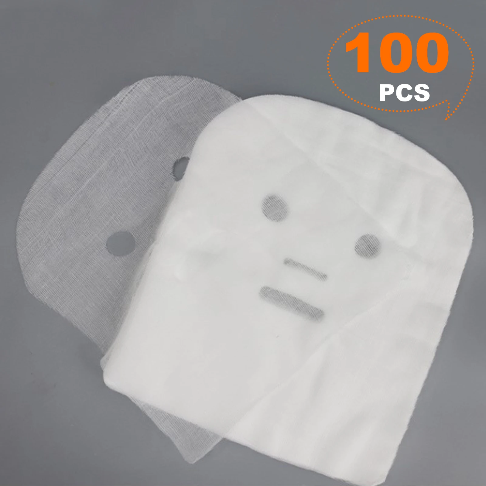 

100PCS Pure Cotton DIY Beauty Mask Salon Disposable Facial Gauze Highly Water Absorption Non-Irritating Face Gauze Mask Soft