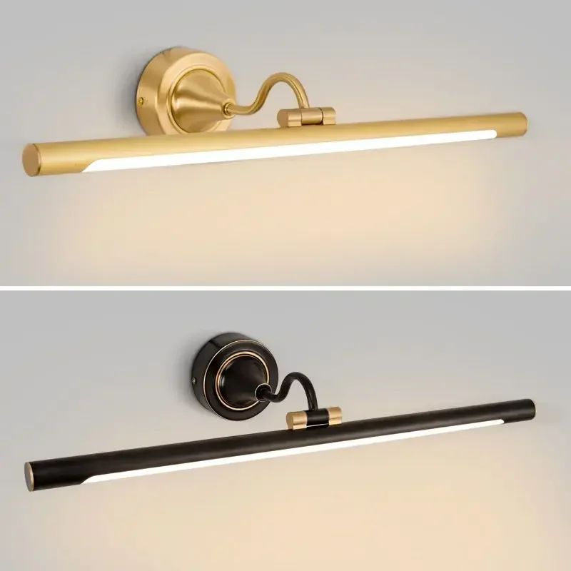 American Led Bathroom Wall Lamp Mirror Lamp Black Bronze Vanity lamps For Home Modern Indoor Wall Sconces Lighting Fixture Makeu