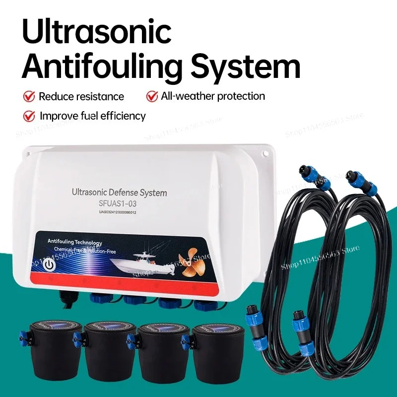 Ultrasonic Anti-Fouling System for Boat Hull, Barnacle & Marine Growth Remover, Eco-Friendly Transducer for Yacht Cleaning