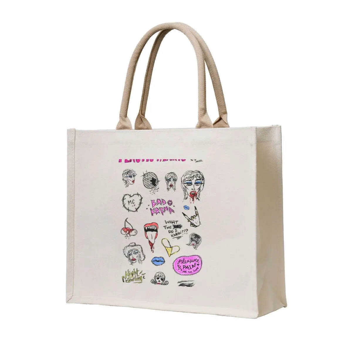 

PLASTIC HEARTS Tote Bag shopping cart bags Woman shopper bag Lady bags large tote bag