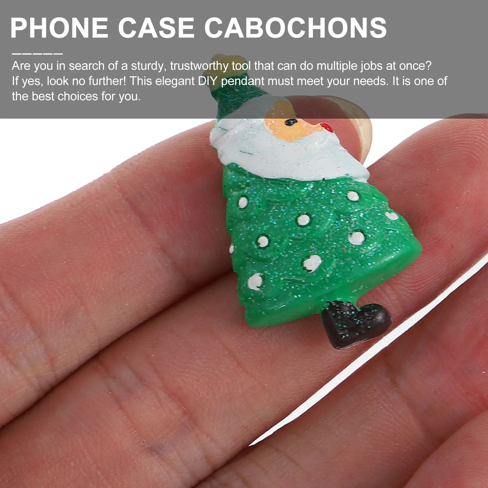 

24Pcs Christmas Tree Cabochons Flat Back Charms Phone Case Scrapbook Hairpin Barrette Making Phone Case Cabochons