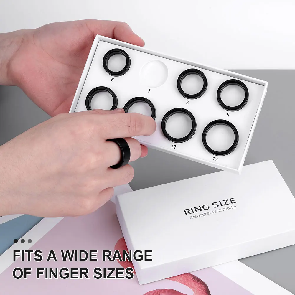 Smart Ring Sizing Kit Ring Measurement Tool 8 Sample Ring Used To Measure The Size 6-13 Smart Ring Ring Sizing Kit Sizes 6 To 13