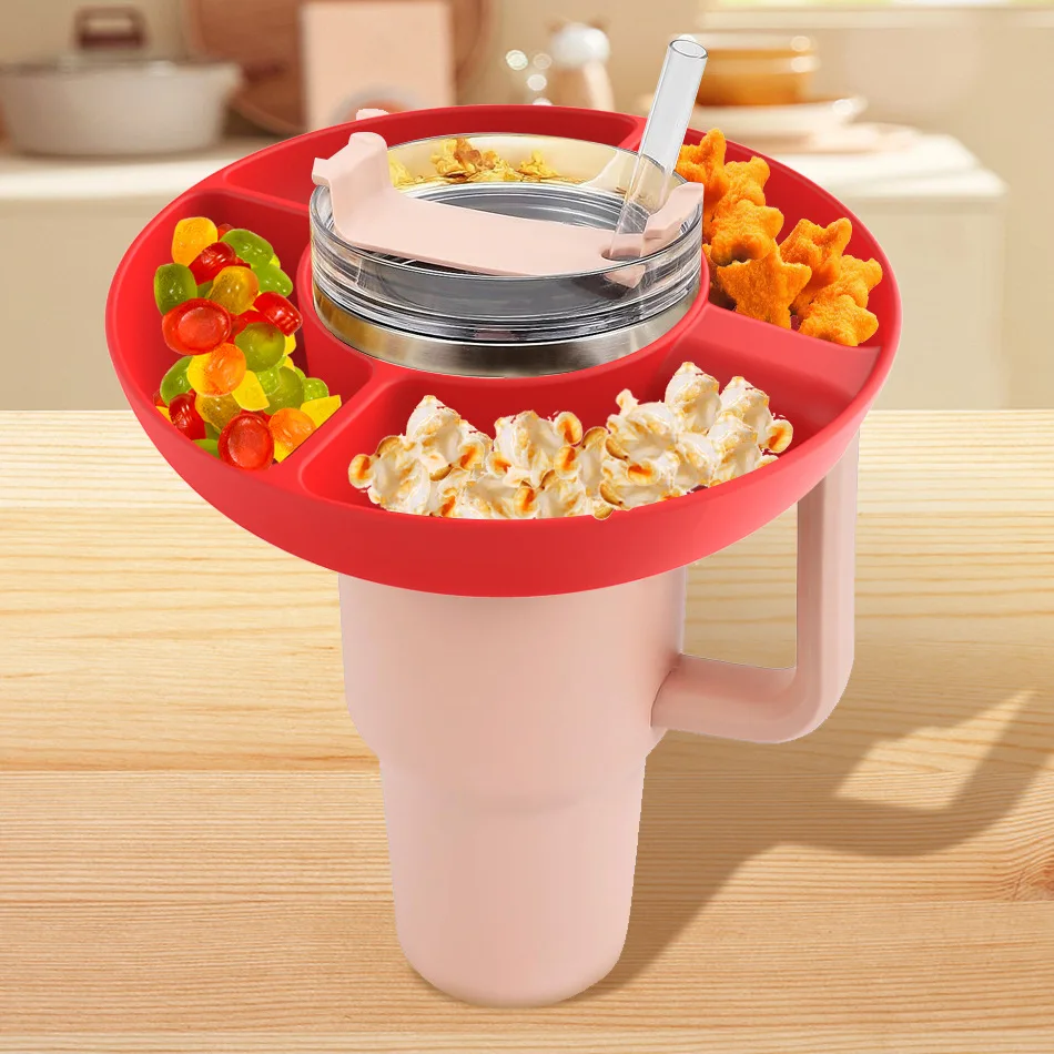 

1pcs for Stanley 40 Oz Insulated Cup Snack Plate, Water Cup Snack Plate Silicone Snack Bowl Washable Convenient