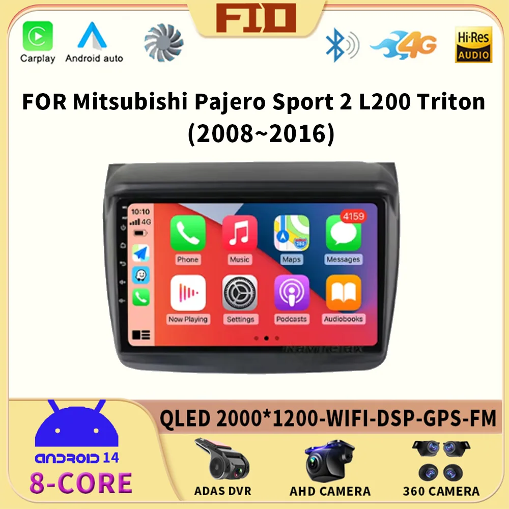 

LEHX L6Pro 8Core Car Radio Android Auto For Mitsubishi Pajero Sport 2 L200 Triton 2008 - 2016 CarPlay GPS Stereo 2 din 2din DVD