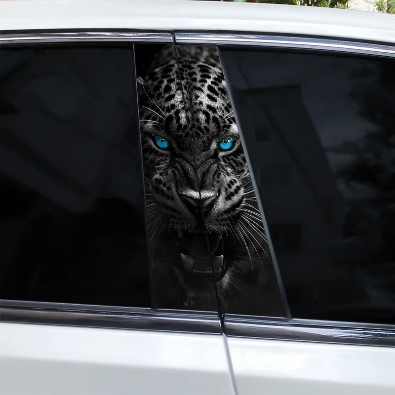 

Blue Eye Leopard Car B-Pillar Decals Animal Car Door Post Decals Diy Custom Car B-Pillar Decals Vinyl