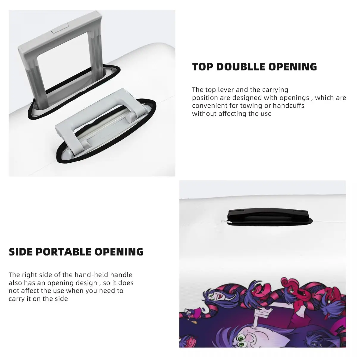 Madame Mim Capa de proteção elástica para mala de viagem Capa protetora para bagagem de 18 a 32 polegadas