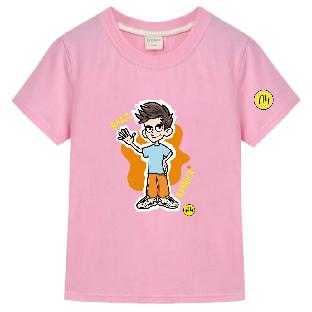 A4 Merch T Shirt Kids Clothes Child Boy Summer Boys Graphic Tee мерч а4 T-Shirts for Girls Casual 100% Cotton Teen Clothing