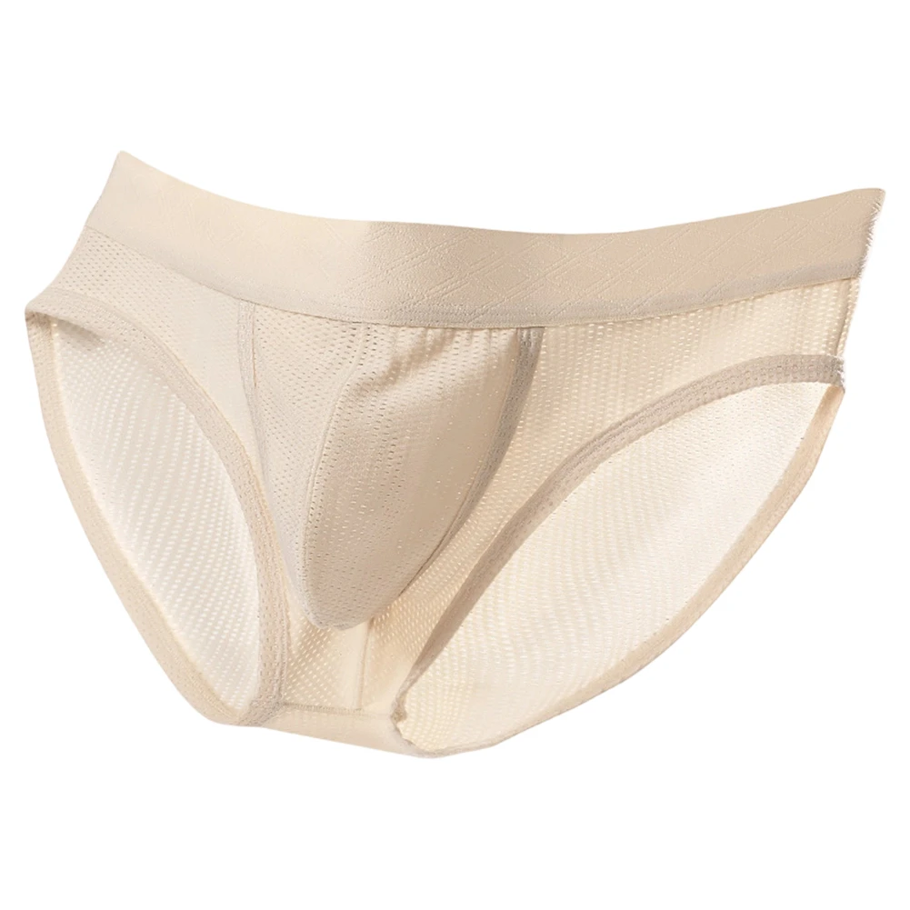Basic Daily Men Underwear Sexy Lingerie Separable U Pouch Briefs Low-Waist Mesh Comfortable Lightweight Man Panties