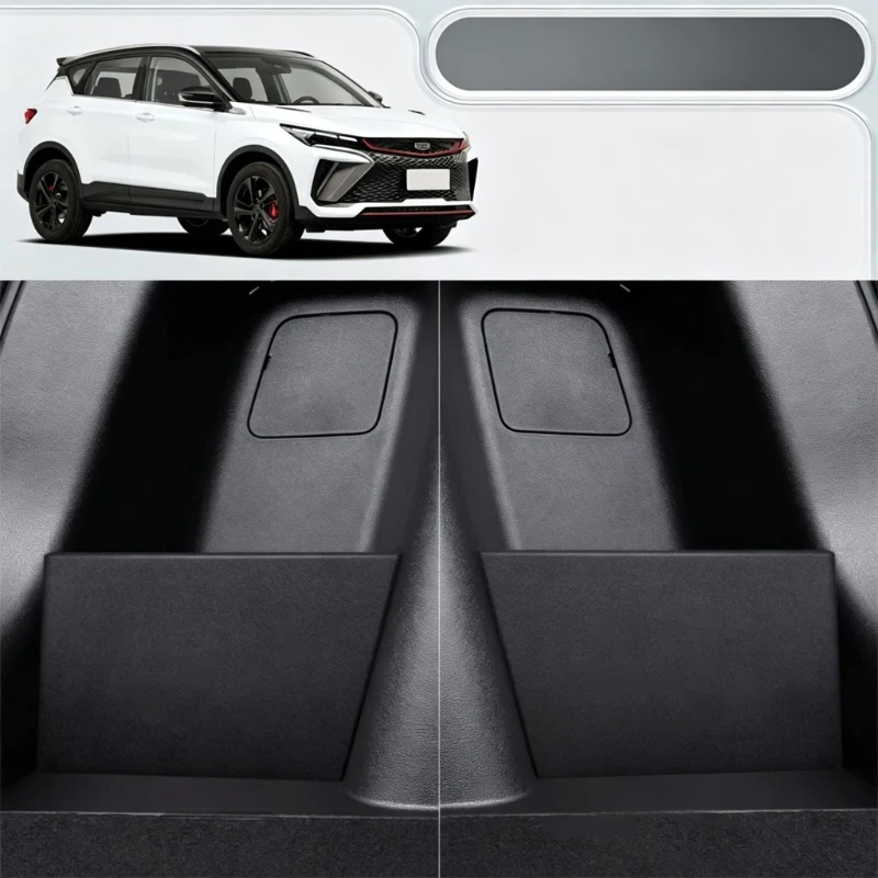 For New Geely Coolray 2023 2024 2025 Car Interior Rear Trunk Storage Baffle Side Bulkhead Tailbox Side Baffle Accessories