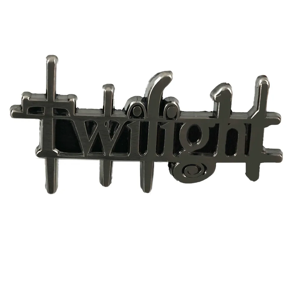 Vampire Love Series Badge Twilight Classic Film Television Novel Logo BroochRetro Style Text Metal Lapel Pin Bag Accessory Gift