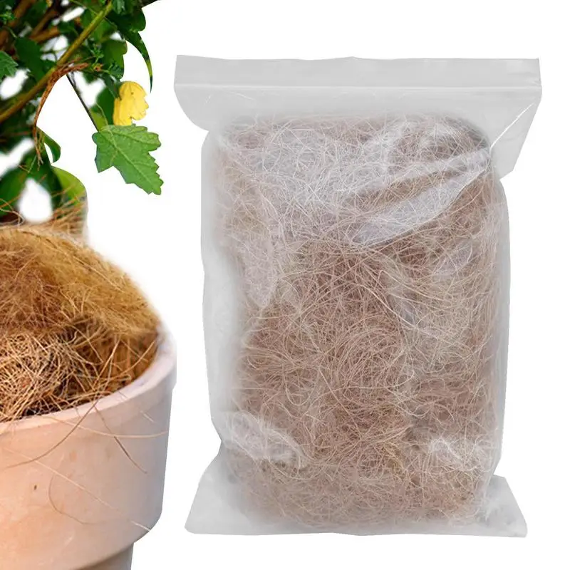 

150g Organic Coco Coir Fiber Natural Coconut Palm Silk Fiber Indoor Plants Protection Coco Coir Peat Soil Seed Stater Soil