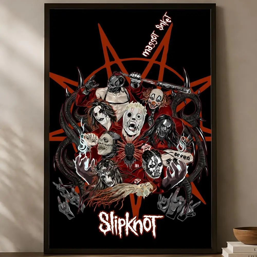 Band S-Slipknot Poster, selbstklebendes HD-PVC-Wandkunstposter, wasserfeste Dekoration für Schlafzimmer, Wohnzimmer und Zuhause – Detail 23