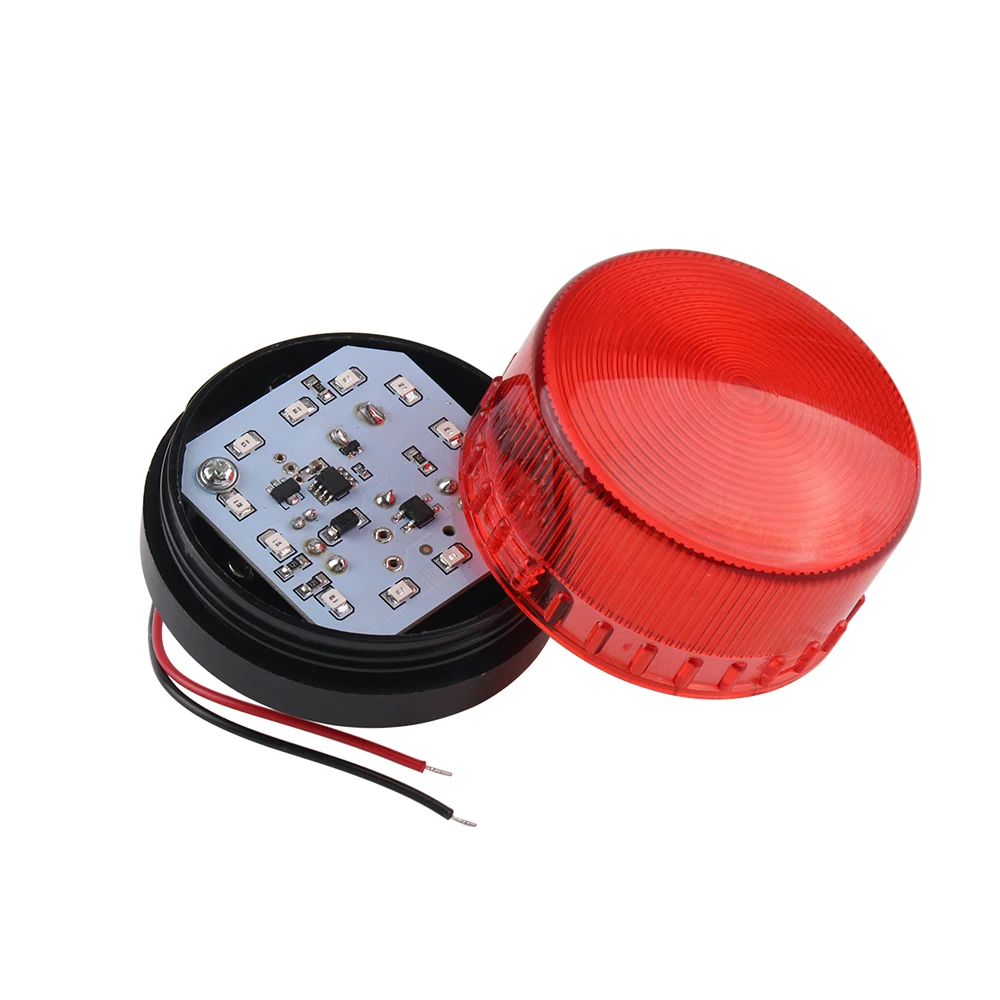 Small Strobe Signal Warning Light 12V 24V 110V 220V LTE-5061 Indicator LED Lamp Security Alarm Flashing Light With/No Sound