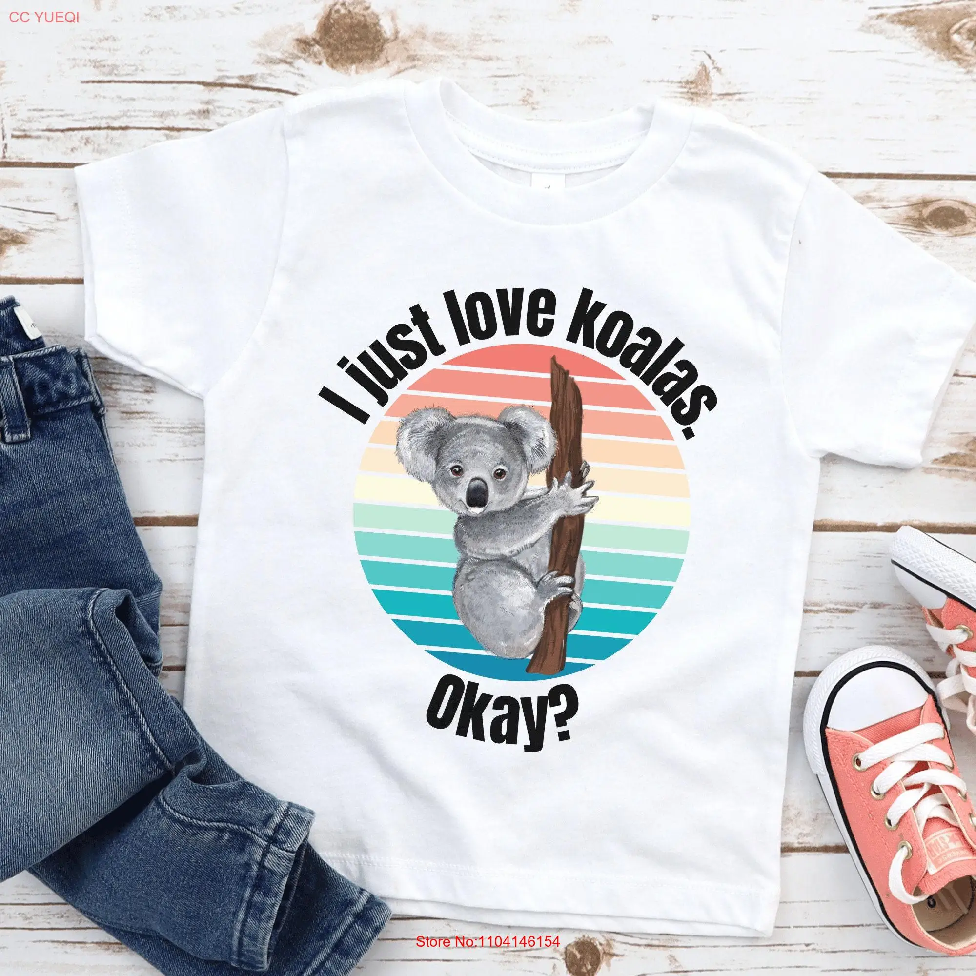 Kids Koala T Shirt I Just Love Koalas Okay Lover Cute Christmas Birthday Idea Girls Boys Toddler Youth Baby Bodysuit