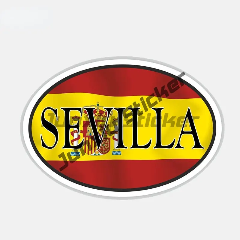 Spain Stickers Spanish Espana Mallorca Barcelona Sevilla Cantabria City Shield Travel Glue Sticker SUV 125 Motorcycle Stickers