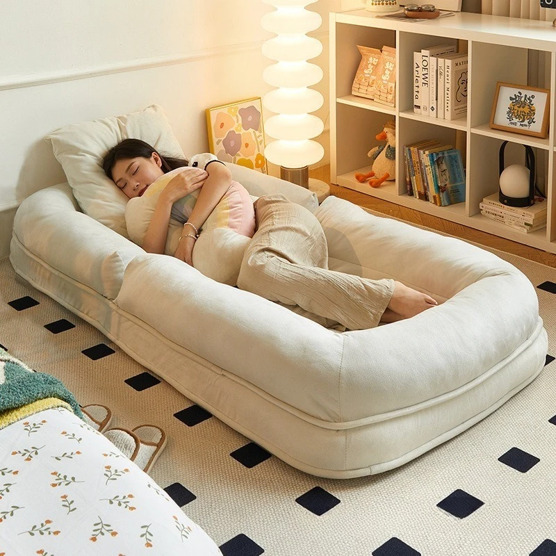 Lazy sofa can lie down and sleep, bedroom folding small sofa balcony leisure artifact single tatami