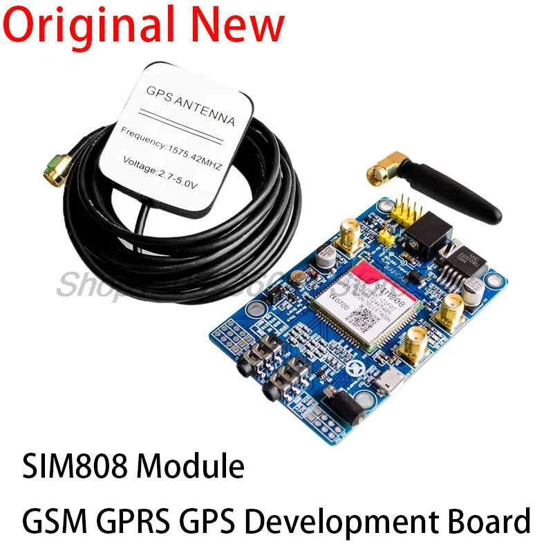 SIM808 Module GSM GPRS GPS Development Board IPX SMA with Antenna for Raspberry Pi Support 2G 3G 4G SIM Card