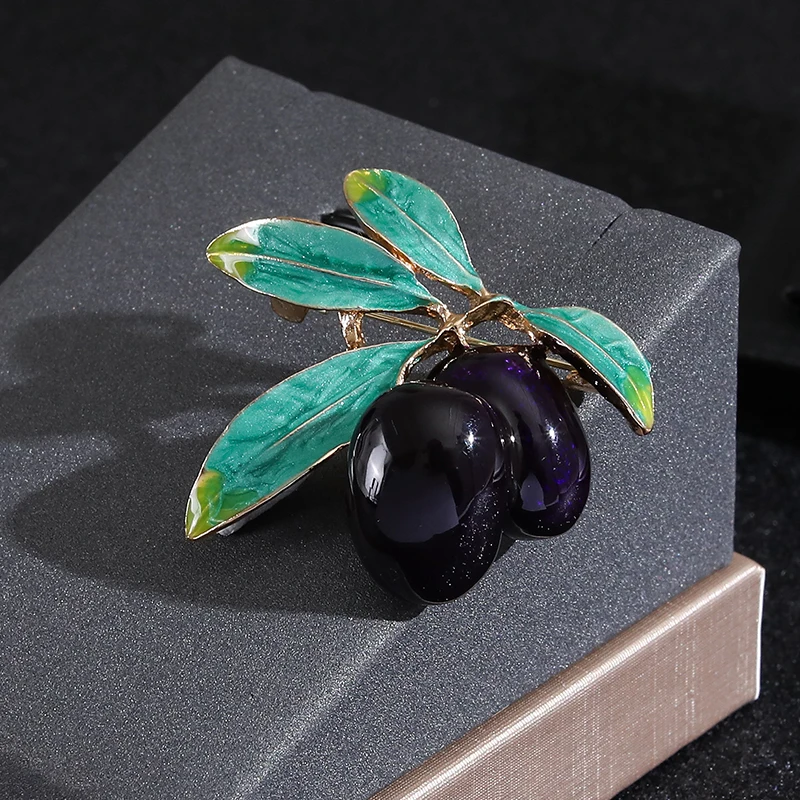 Olive Brooch Pin Women Fashion Jewelry Accessory