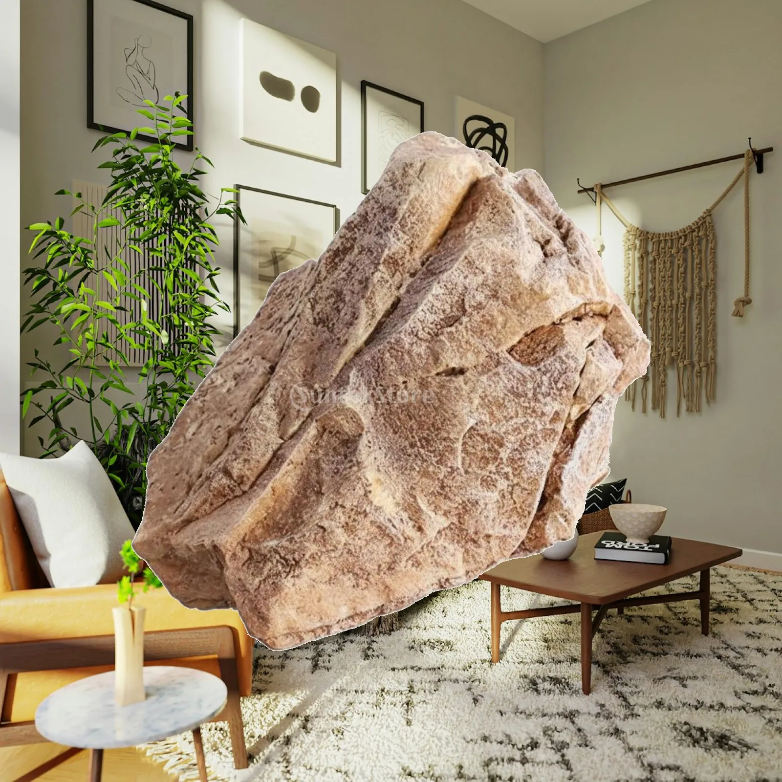 PU Foam Simulation Rock Maintenance PU Foam Fake Rock Easy to Install Fake Rockery Stone for Designers, Photographers, Film Set,