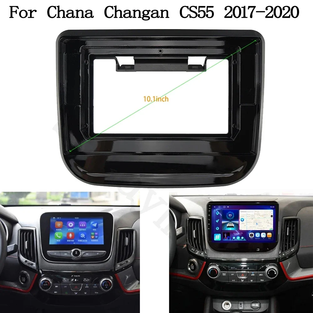 2 Din 10.1 Inch Car Radio DVD Mp4 GPS ABS PC Plastic Fascia Plane Frame Dash Kit for Changan Chana CS55 2017 2018 2019 2020