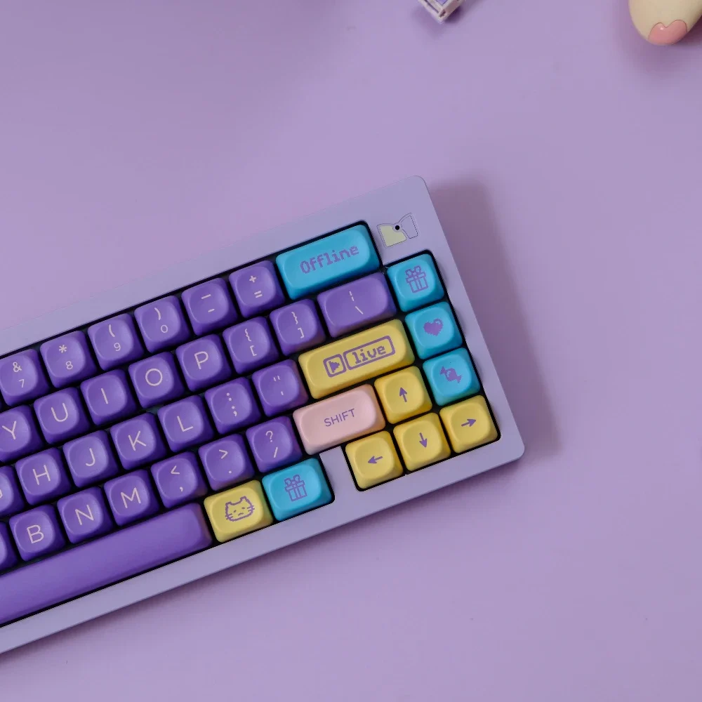 126 Keys/set PBT XOA MOA Profile Keycap Assorted Candy Keycaps Dye Sub Key Caps For 61 68 75 84 87 96 98 104 108