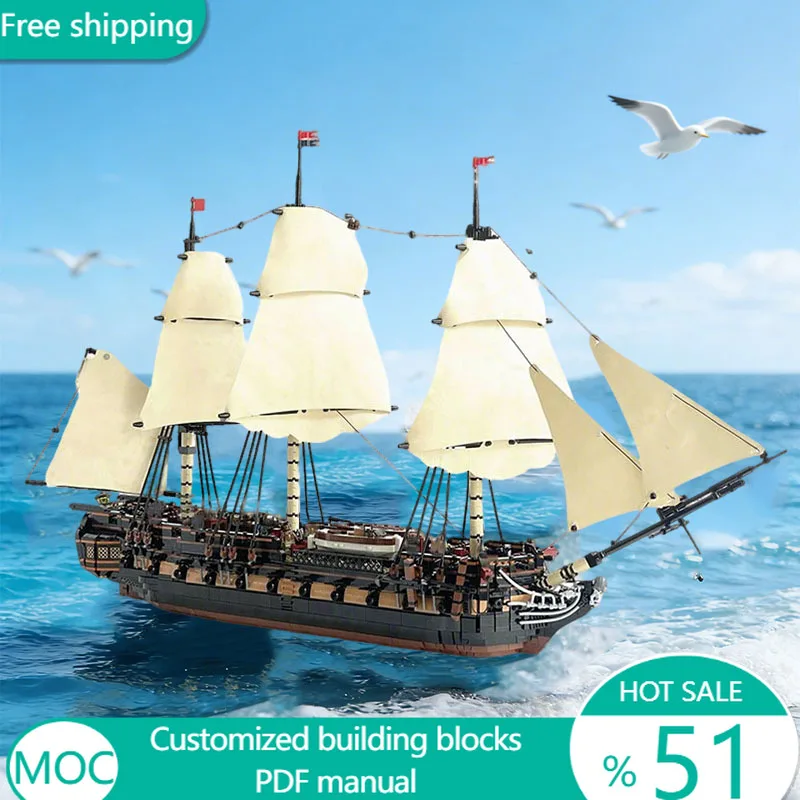

5733 PCS Medieval Supernaut Heavy Frigate MOC Customize Modular Building Block Creative Design Brick DIY Boys Assembly Toy Gift