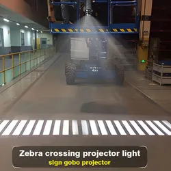 100W Gobo zebra crossing outdoor sign projector for large scale safety notice customize Social Distancing Signage logo projector