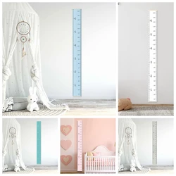 Nordic Solid Height Measure Ruler for Kids Decorative Pink Blue Children Growth Chart Hanging Removable Nursery Classroom Deco