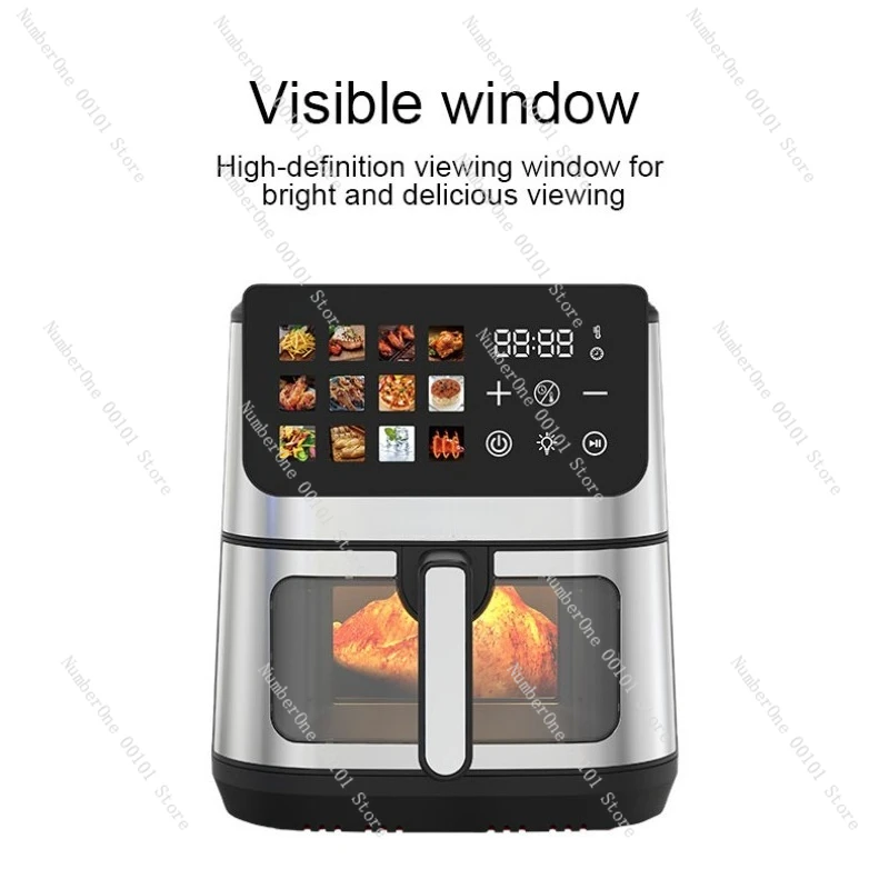 Home air fryer - multifunctional touchscreen, 8l large capacity, top and bottom heating