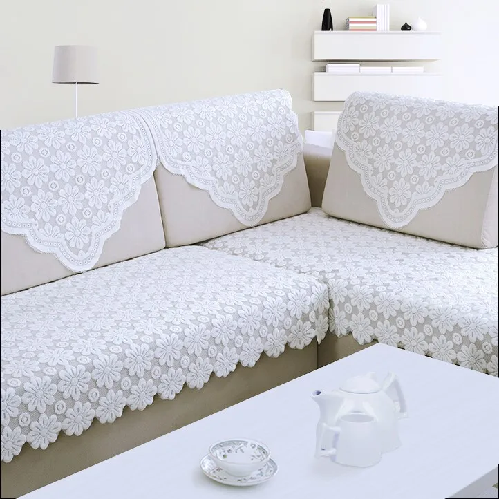 Non-Slip Lace Sofa Cover Cloth Art Fabric Sofa Cushion Backrest Handrail Cover Summer Autumn Winter Universal Combination Sofa