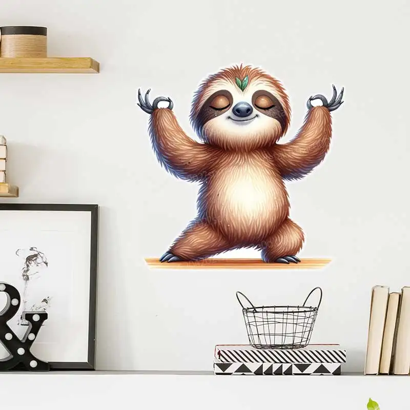 Bohemian style meditation theme yoga stickers wall stickers bedroom children's room background decoration self-adhesive wallpape