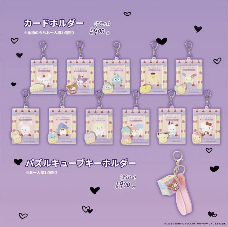 Sanrio Character Card Holder Wish Me Mell Tuxedosam Hangyodon Marumofubiyori Cake Figure Handle Star Love Bean Goo Card Holder