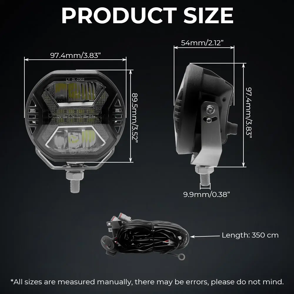 Driving Led Lights With Screws Holder Fitting Set Compatible With Jeeps Atv Suv Engineering Vehicle Boat And So On Driving Light
