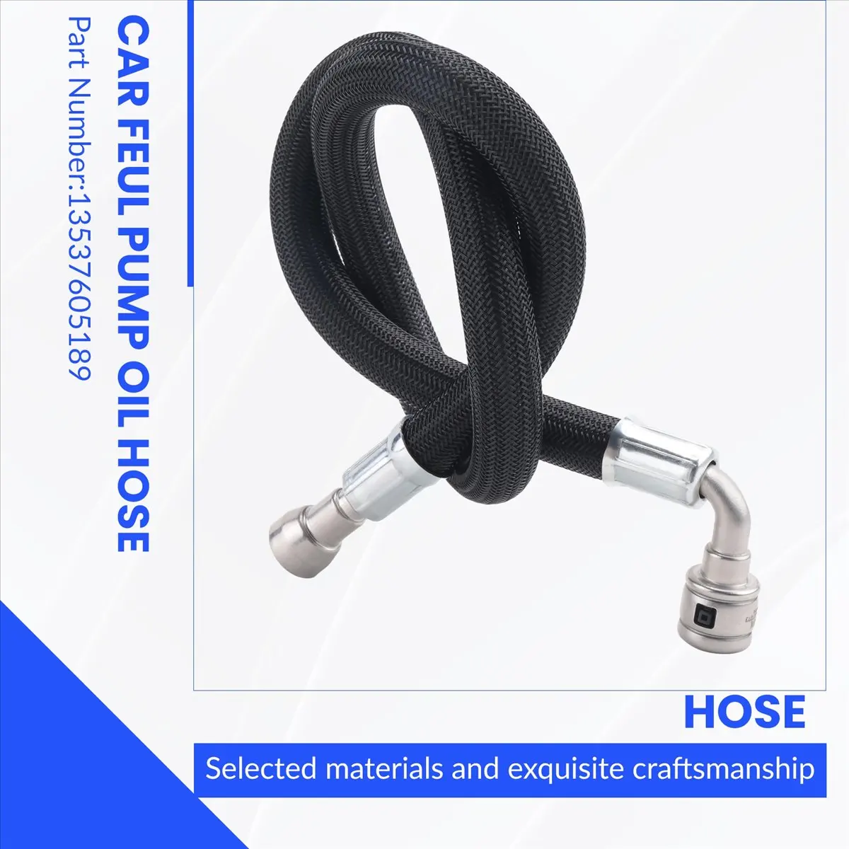 #62Z Automotive Parts & Accessories,Car High Pressure Feul Pump Oil Feed Line Hose for Mini Cooper (Black)