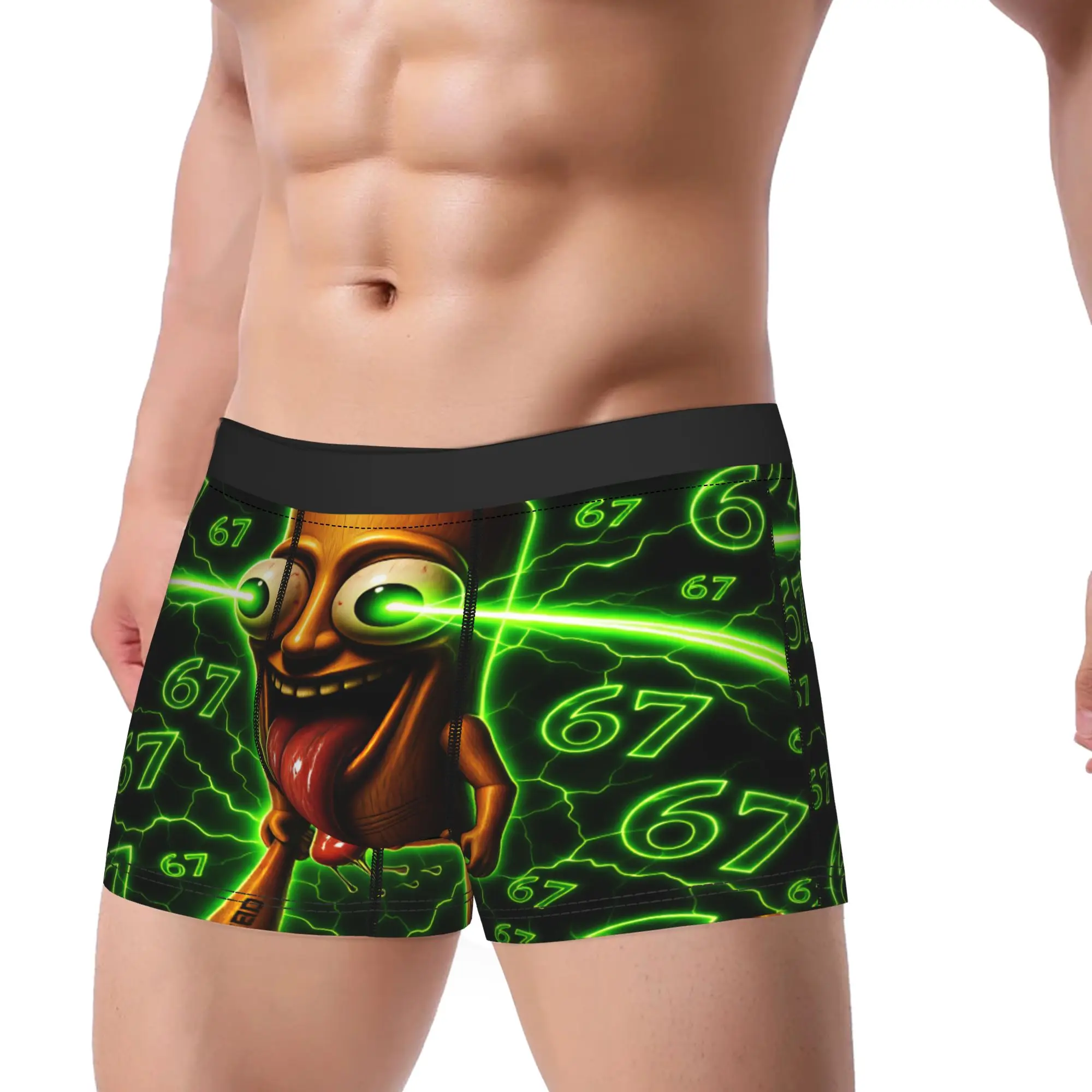 Tung Tung Tung Sahur Underwear Brainrot Meme  Funny Underpants Custom Boxer Brief For Male Pouch Large Size Trunk