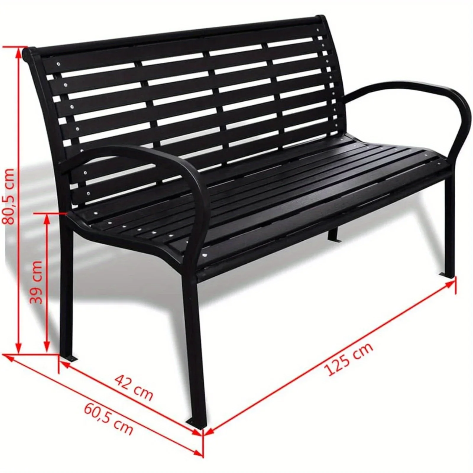 Garden Bench Outdoor Bench for Patio Bench Park Bench Cushion for Yard Porch Work Entryway 49.2