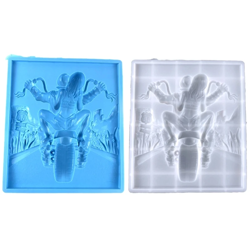 

Wall Hanging Resin Molds Motorcycle Girl Silicone Moulds Epoxy Resin Mould