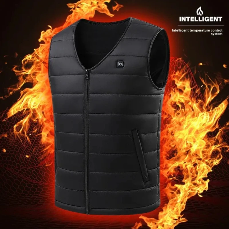 

New Winter V-Neck Smart Heated Vest - USB-Powered Long-Lasting Thermostatic Cold Protection Jacket