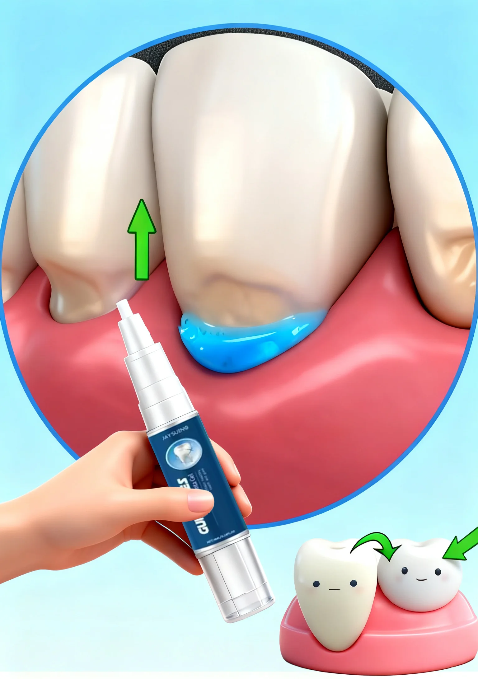 Esencia reparadora para aliviar las encías: calma al instante la sensibilidad del dolor, limpia profundamente las manchas de sarro, previene la caries dental para dientes saludables