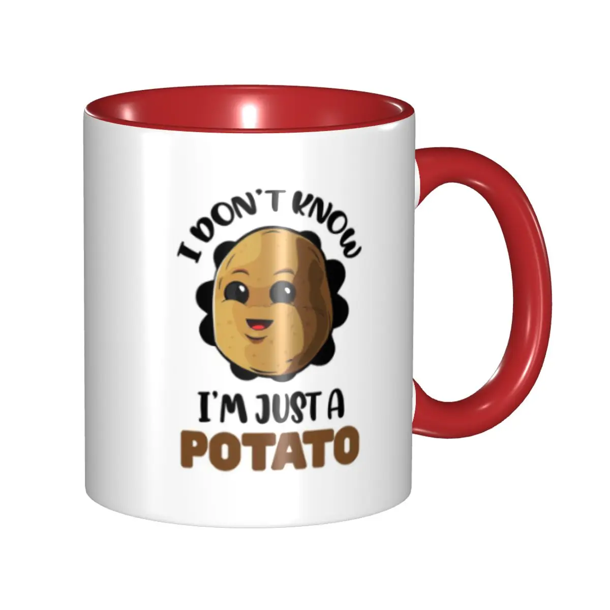 I Don't Know I'm Just A Potato - Potato Lover Gift Mug Funny Ceramic Coffee Cups Tea Mugs Milk Cup Drinkware Gifts for Woman Man