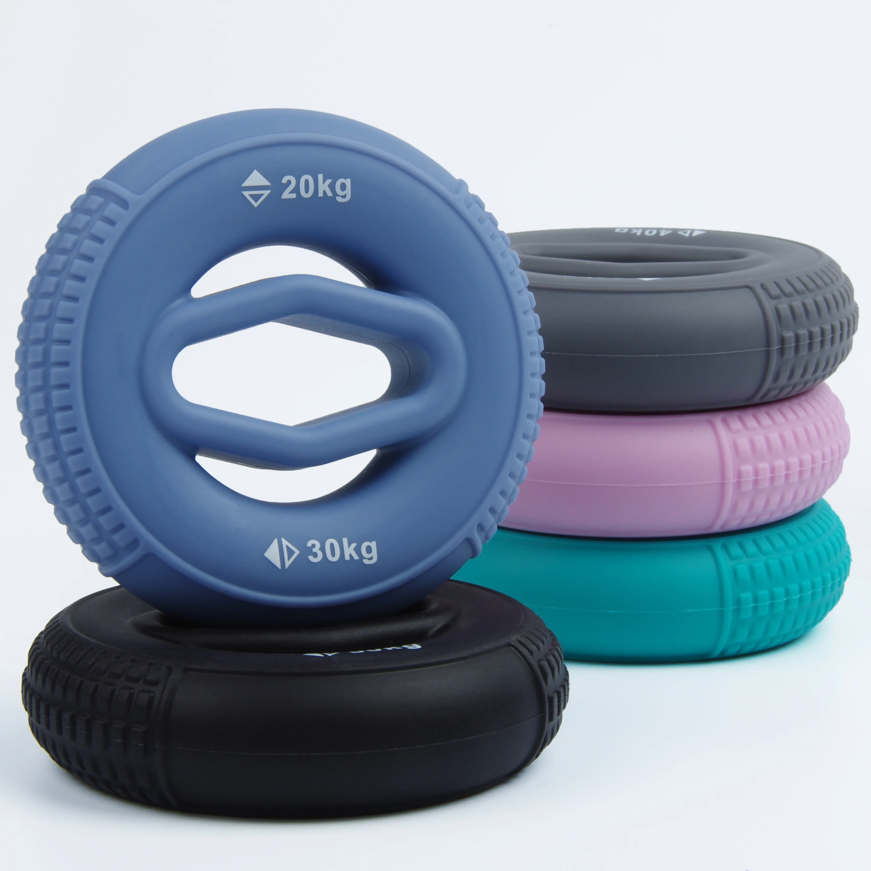 24BD Hand Grip Strengthener Hand Finger Exerciser Unterarm Ringe Hand Exerciser Silikon Squeezer Greifer für Finger Physikalische