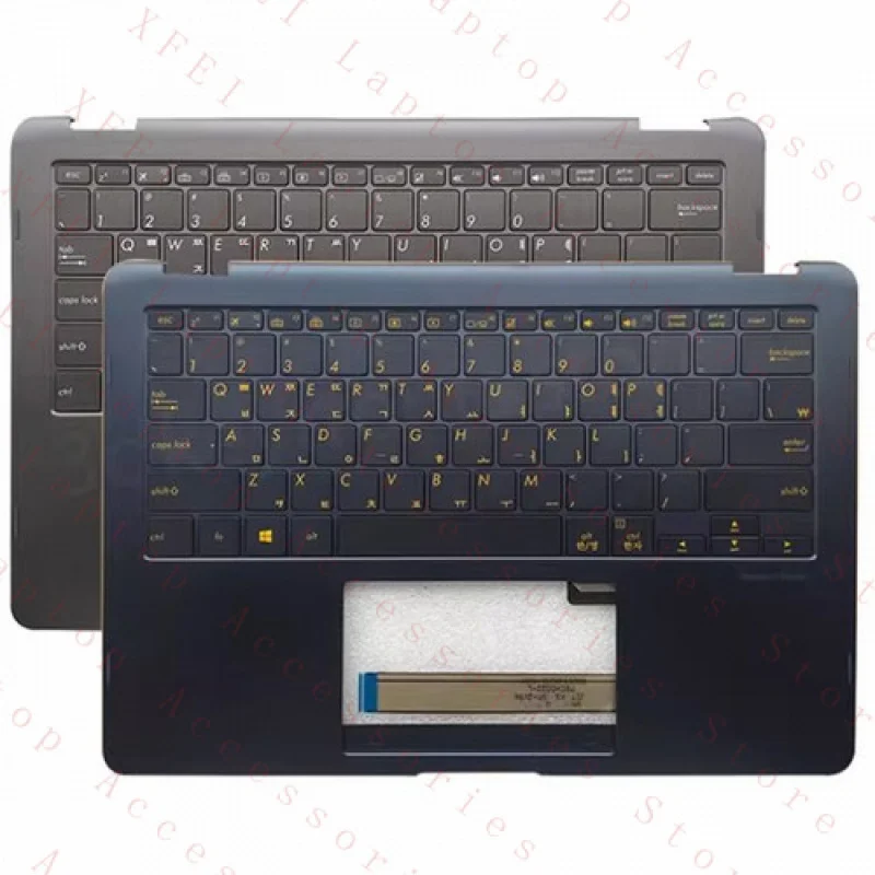 

F For ASUS UX370 UX370UA U370 Q325U Laptop Keyboard Palmrest Upper Case Gray/Blue