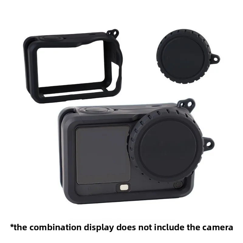 Silicone Protective Case + Lens Cap for DJI Osmo Action 6, Waterproof Anti-Scratch Shockproof Cover