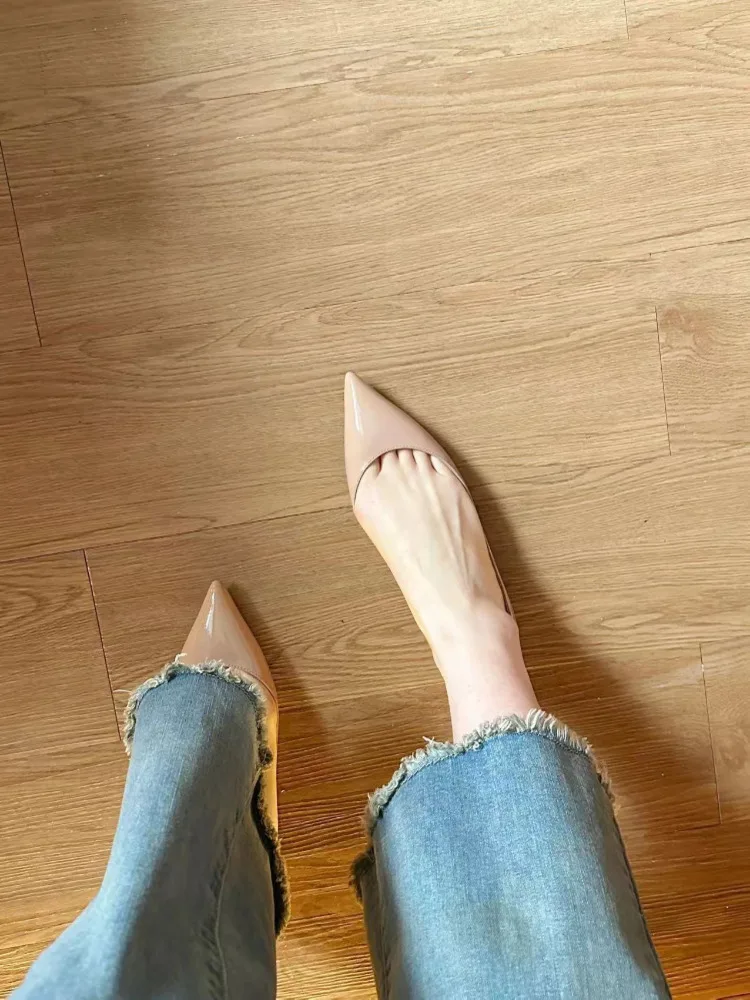 Spring New Women's Single Shoes High Quality Genuine Leather Women's Shoes Sexy Party Women's Shoes Classic Pointed Office Shoes