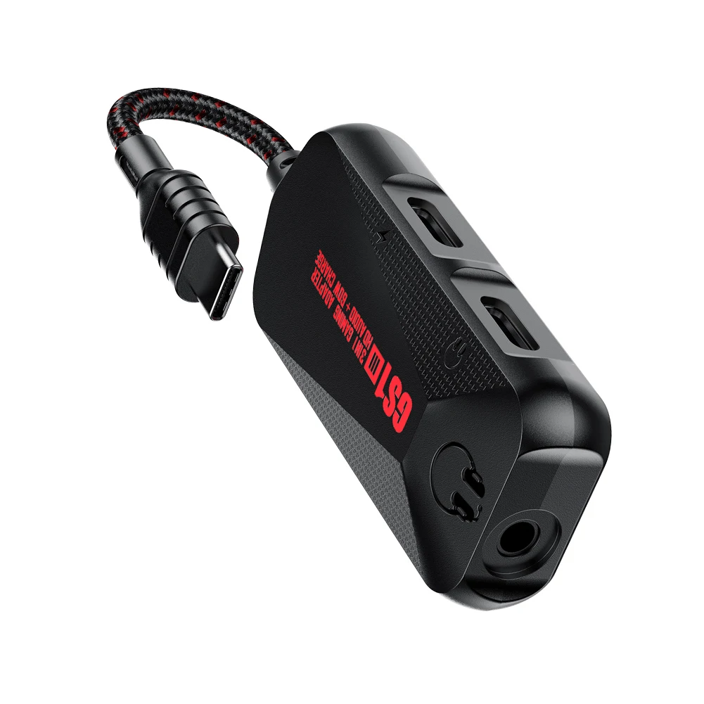 

Звуковая карта 3-в-1 для игрового телефона Type-C на 3,5 мм, адаптер звуковой карты для телефона, 60 Вт, нейлон, портативный, 24 бит, 96 Гц, аксессуары Hi-Res