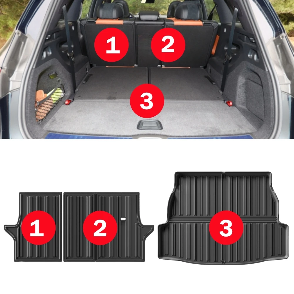 Auto-Fußmatten für Toyota RAV4 RAV-4 2024 Benzinversion TPE Wasserdichte Bodenmatte Kofferraummatte Bodenteppich Rückenlehnenpolster – Detail 6